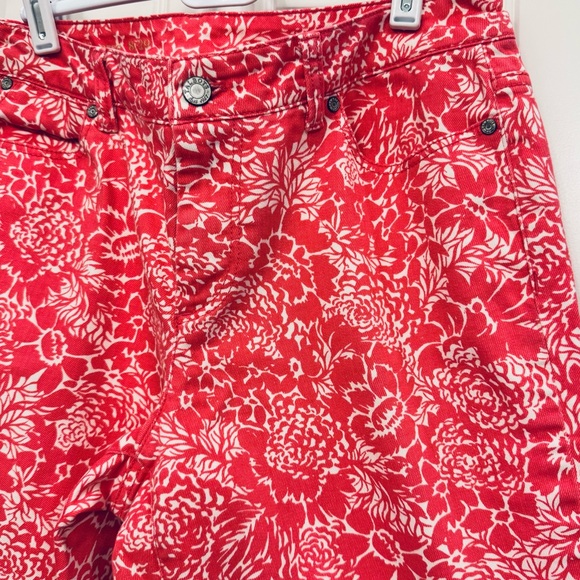 Talbots Coral Floral Cropped Jeans - Picture 3 of 8